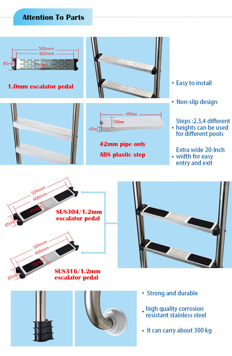 Pool Ladder Inground Swimming Pool Ladders With Stainless Steel Design