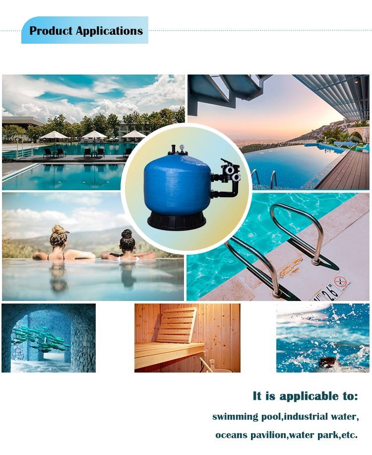 High Efficiency And Best Price Side Mount Fiberglass Pool Filter Tank Pool Sand Filter with