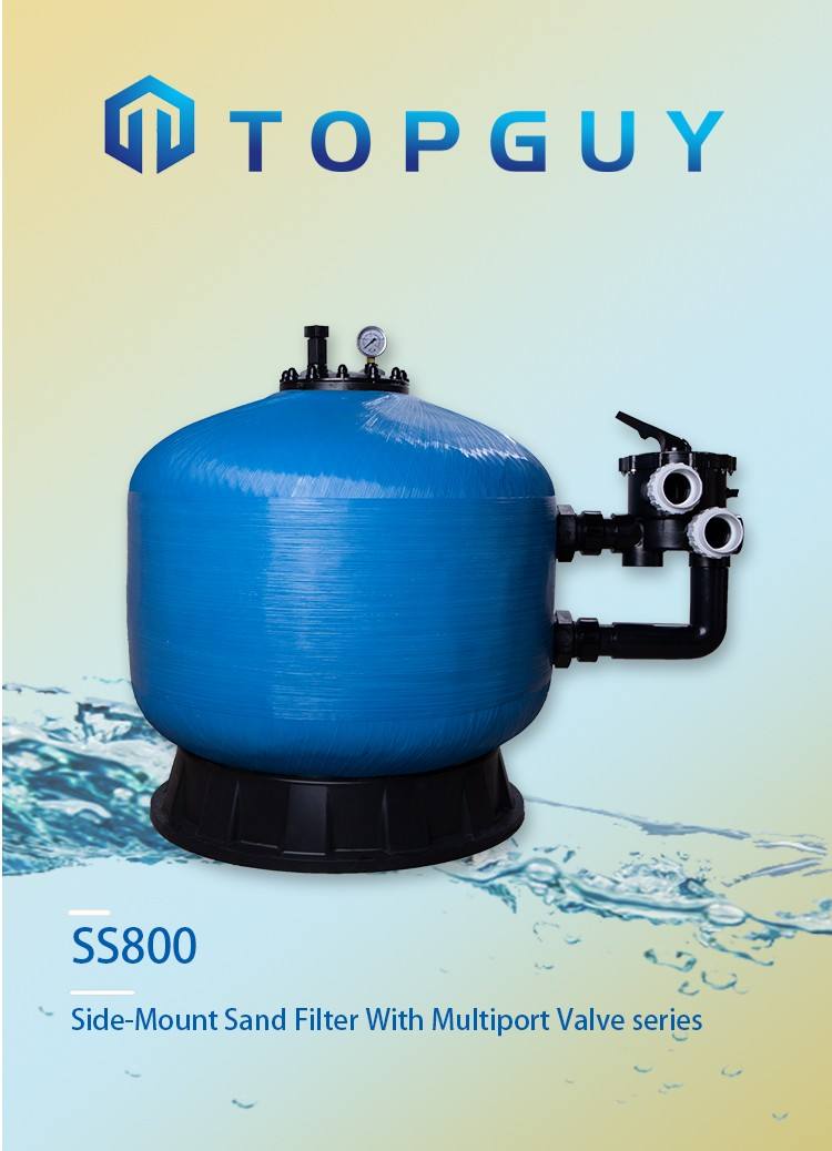 New Sidemount Sand Filter with Valve ABS+fiberglass Sand Filter 8 Ways
